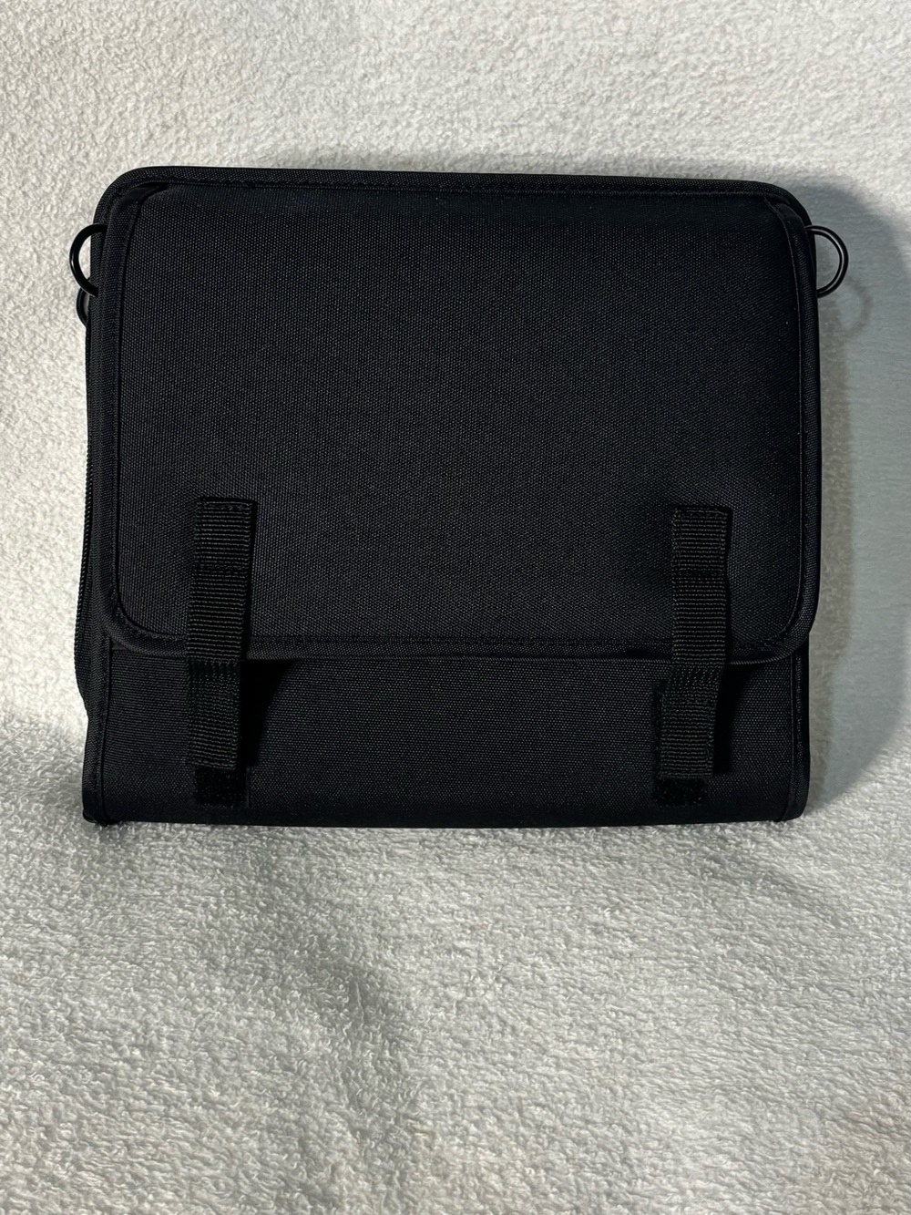 Slim Black Canvas Messenger Bag for Men - Unbranded
